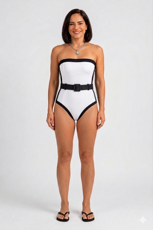 Costume Intero Passaro Noivinha Branca senza spalline