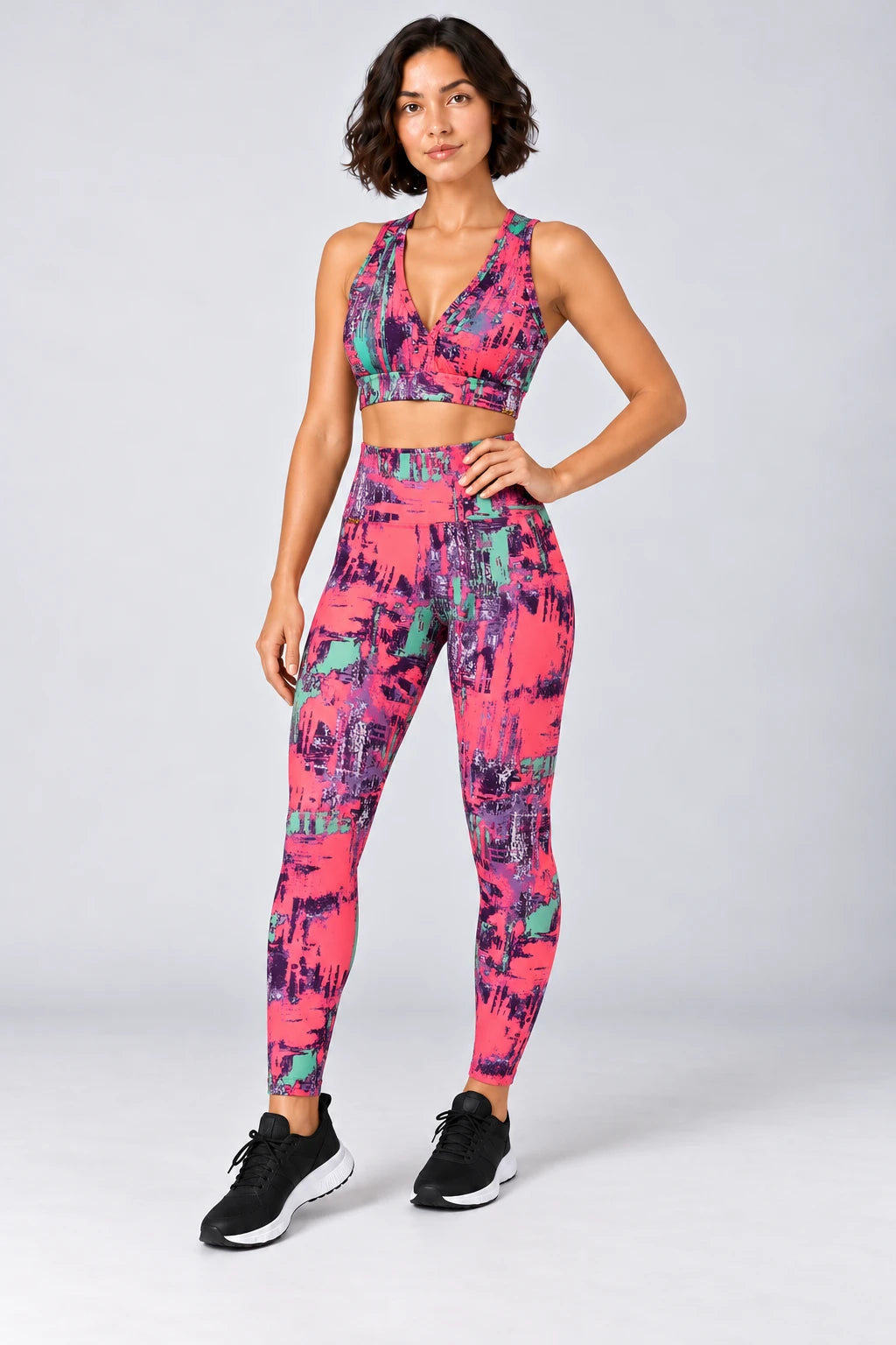 Completo Fitness in Suplex Stampato – Top e Leggings