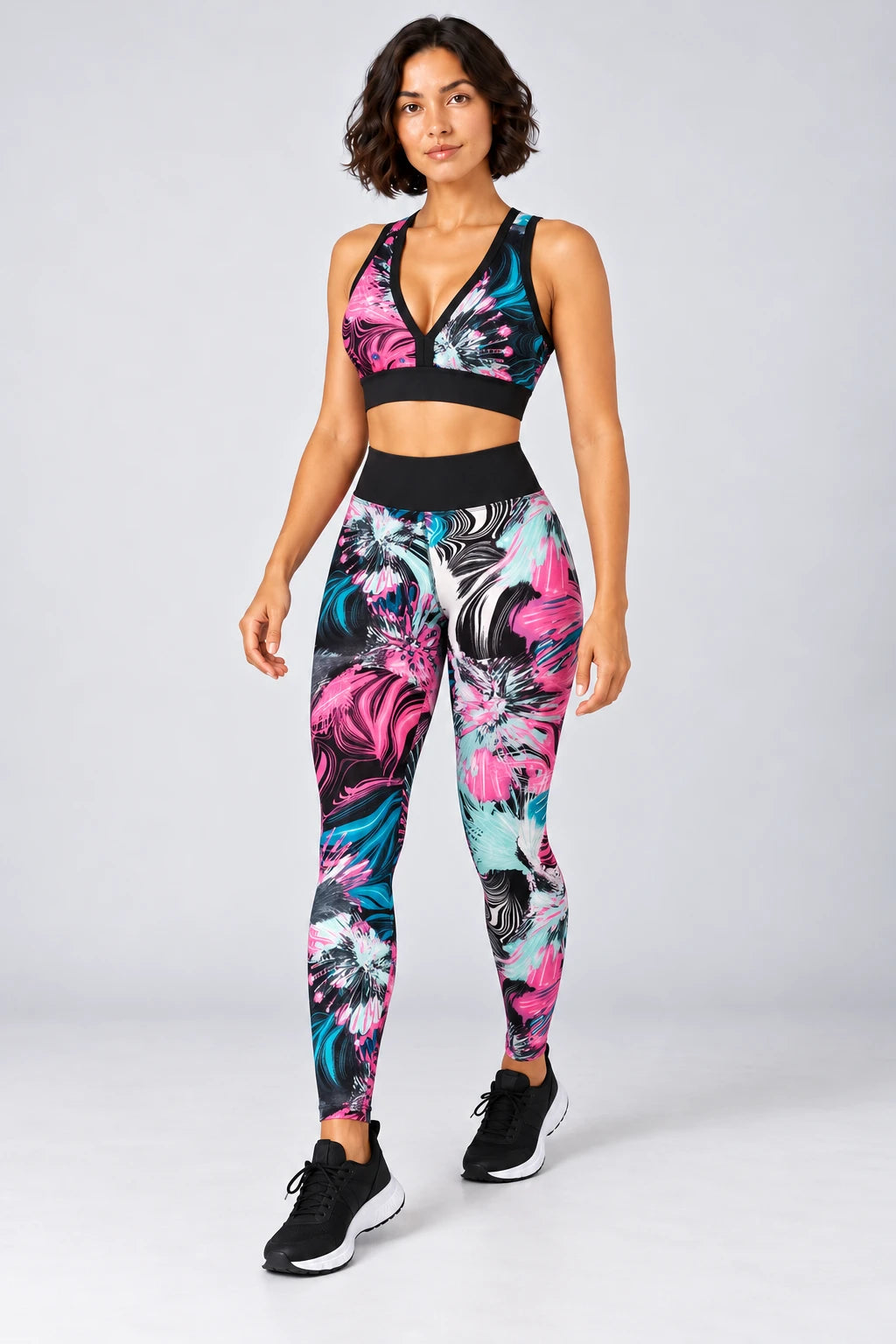 Completo Fitness in Suplex Stampato – Top e Leggings