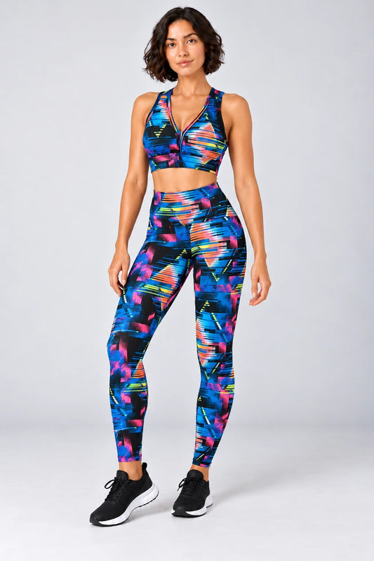 Completo Fitness in Suplex Stampato – Top e Leggings