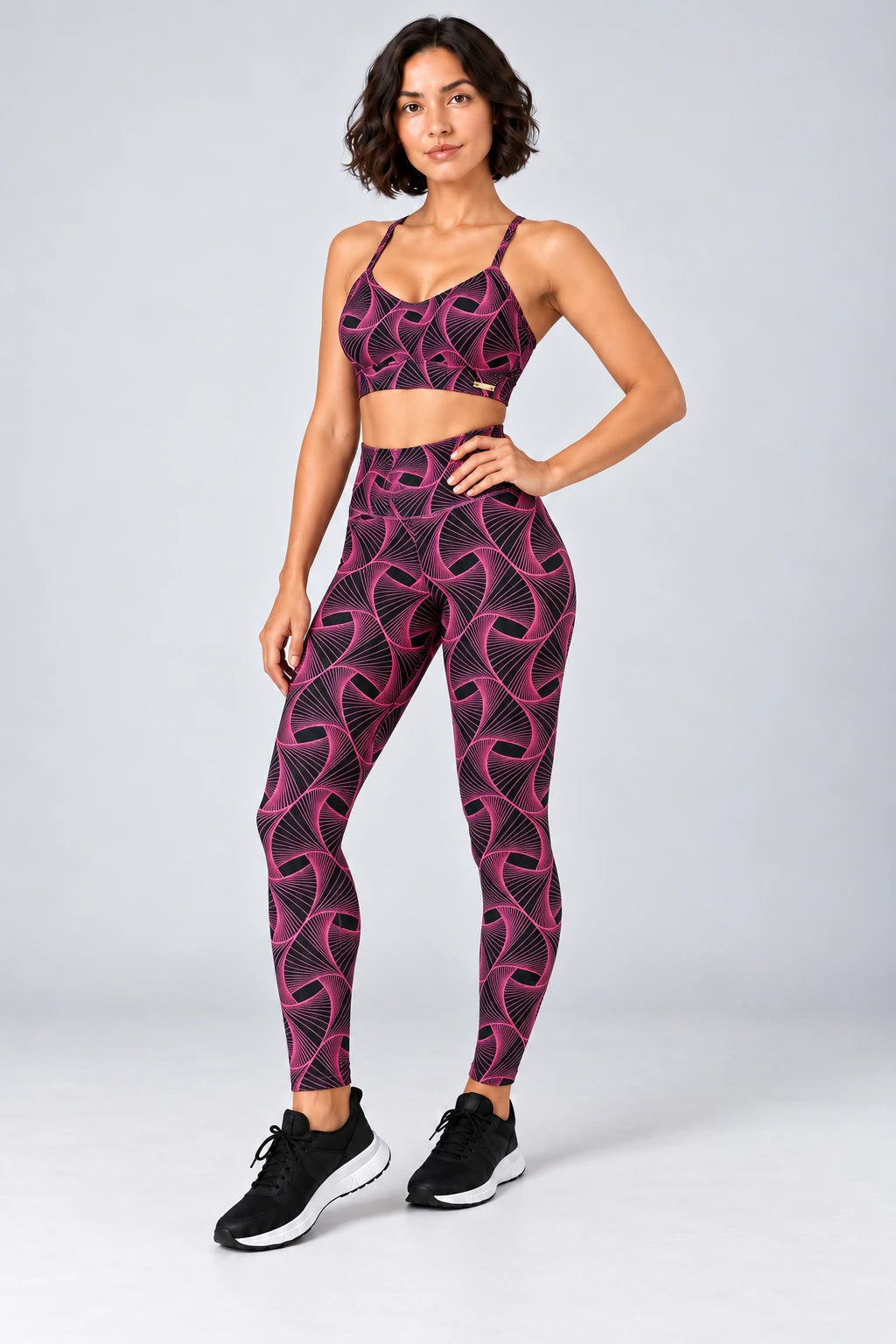 Completo Fitness in Suplex Stampato – Top e Leggings