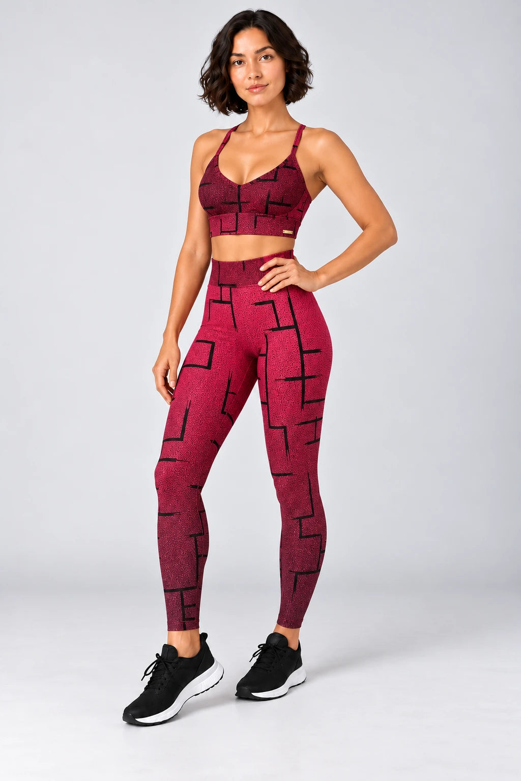 Completo Fitness in Suplex Stampato – Top e Leggings